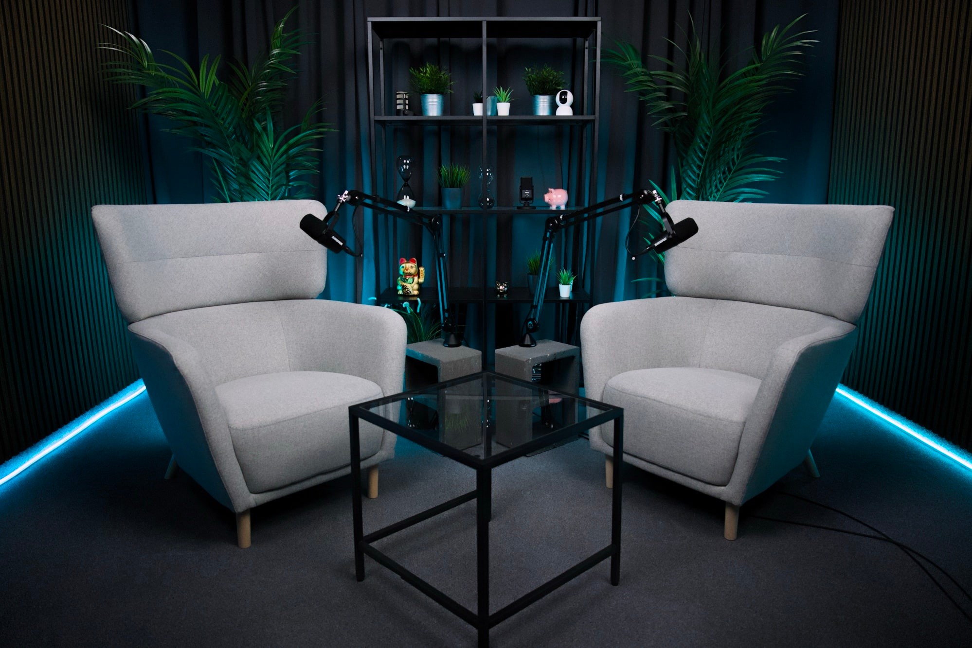 Fotografie studia v červených barvách